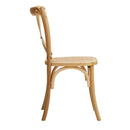 Set Of 2 Dining Chair With Crossback Timber Wooden Kitchen Furniture