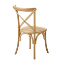 Set Of 2 Dining Chair With Crossback Timber Wooden Kitchen Furniture