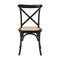 Set Of 2 Dining Chair With Crossback Timber Wooden Kitchen Furniture