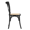 Set Of 2 Dining Chair With Crossback Timber Wooden Kitchen Furniture