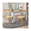 Set Of 2 Dining Chair With Crossback Timber Wooden Kitchen Furniture