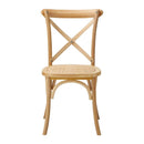 Set Of 2 Dining Chair With Crossback Timber Wooden Kitchen Furniture