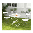 Set Of 2 Folding Chair With Ergonomic Backrest Curved Feet