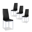 Set Of 4 Chairs With High Backrest For Dining Room Restaurant