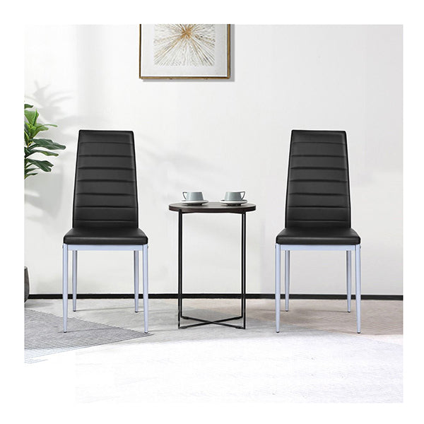 Set Of 4 Chairs With High Backrest For Dining Room Restaurant