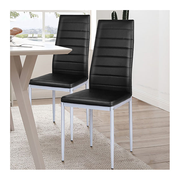 Set Of 4 Chairs With High Backrest For Dining Room Restaurant