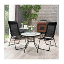 Set of 2 Patio Dining Chairs with Adjustable Backrest