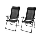 Set of 2 Patio Dining Chairs with Adjustable Backrest