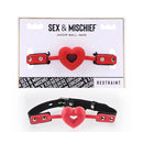 Sex And Mischief Amor Ball Gag Red Black Mouth Restraint