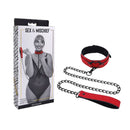 Sex And Mischief Amor Collar And Leash Red Restraint