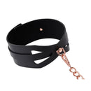 Sex And Mischief Brat Collar And Leash Rose Gold Black Restraint