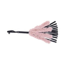 Sex And Mischief Brat Faux Fur Flogger Black 50 Cm Whip With Feather