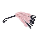 Sex And Mischief Brat Faux Fur Flogger Black 50 Cm Whip With Feather