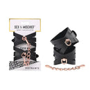 Sex And Mischief Brat Handcuffs Black Rose Gold Restraints