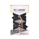 Sex And Mischief Brat Handcuffs Black Rose Gold Restraints
