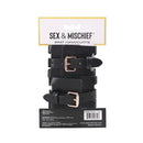Sex And Mischief Brat Handcuffs Black Rose Gold Restraints