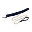 Sex And Mischief Cougar Collar And Leash Navy Blue Gold Restraint