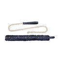 Sex And Mischief Cougar Collar And Leash Navy Blue Gold Restraint