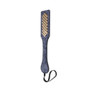 Sex And Mischief Cougar Studded Paddle With Gold Studs Navy Blue