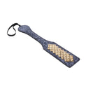 Sex And Mischief Cougar Studded Paddle With Gold Studs Navy Blue
