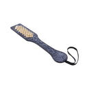 Sex And Mischief Cougar Studded Paddle With Gold Studs Navy Blue