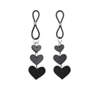 Sex And Mischief Heart Nipple Ties Black Nipple Restraints Set Of 2