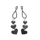 Sex And Mischief Heart Nipple Ties Black Nipple Restraints Set Of 2