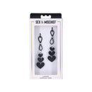 Sex And Mischief Heart Nipple Ties Black Nipple Restraints Set Of 2
