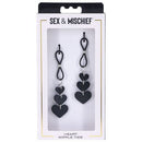 Sex And Mischief Heart Nipple Ties Black Nipple Restraints Set Of 2