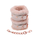 Sex And Mischief Peaches N Creame Fur Handcuffs Peach Restraints