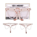 Sex And Mischief Peaches N Creame Pearl Garters Peach Rose Gold