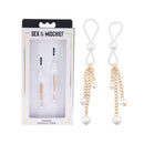 Sex And Mischief Pearl Nipple Ties Gold Pearl Nipple Restraints