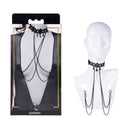 Sex And Mischief Lace Collar With Nipple Ties