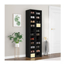Shoe Cabinet Black 54X34X183 Cm Engineered Wood