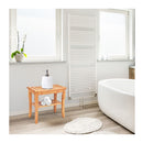 Bamboo Shower Bench Seat With Storage Shelf For Bath
