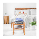 Bamboo Shower Bench Seat With Storage Shelf For Bath