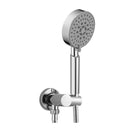 Shower Handset Round Spray 5 Mode Set Hose Chrome