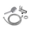Shower Handset Round Spray 5 Mode Set Hose Chrome