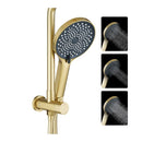 Shower Head Gold Set Handheld Gooseneck Wall Arm Rail 10 Inch Round