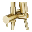 Shower Head Gold Set Handheld Gooseneck Wall Arm Rail 10 Inch Round