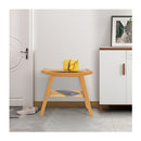 Bamboo Shower Seat Bench With Foot Stool For Indoor And Outdoor