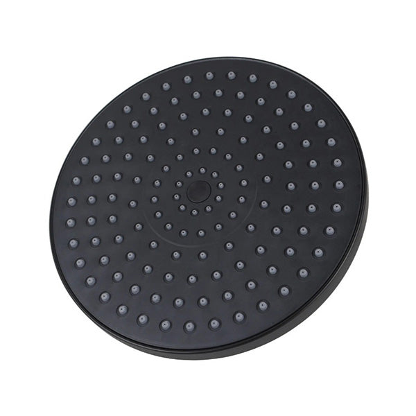 200Mm Bathroom Showerhead Round Rainfall Shower Head Abs Plastic Black