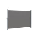 Side Awning Sun Shade Outdoor Blinds Retractable Screen 180Cmx300Cm Grey