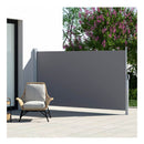 Side Awning Sun Shade Outdoor Blinds Retractable Screen 180Cmx300Cm Grey