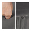 Side Table Storage Ottoman Velvet Stool Footstool Cleo Grey