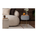 Side Table Storage Ottoman Velvet Stool Footstool Remy