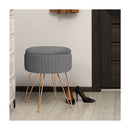 Side Table Storage Ottoman Velvet Stool Footstool Remy