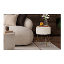 Side Table Storage Ottoman Velvet Stool Footstool Remy