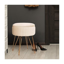 Side Table Storage Ottoman Velvet Stool Footstool Remy