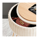 Side Table Storage Ottoman Velvet Stool Footstool Remy